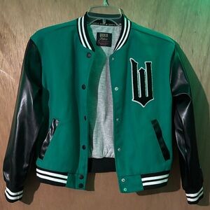 Green and Black Varsity Jacket